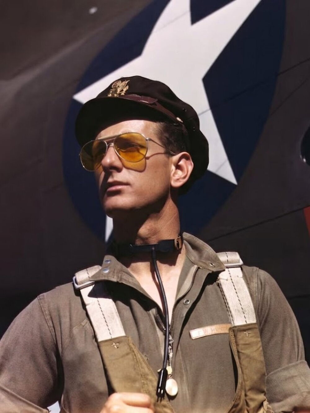 American Optical Type G-1 AAF Nickel Frame Noviole Amber WWII Aviator Sunglasses - Picture 4 of 16